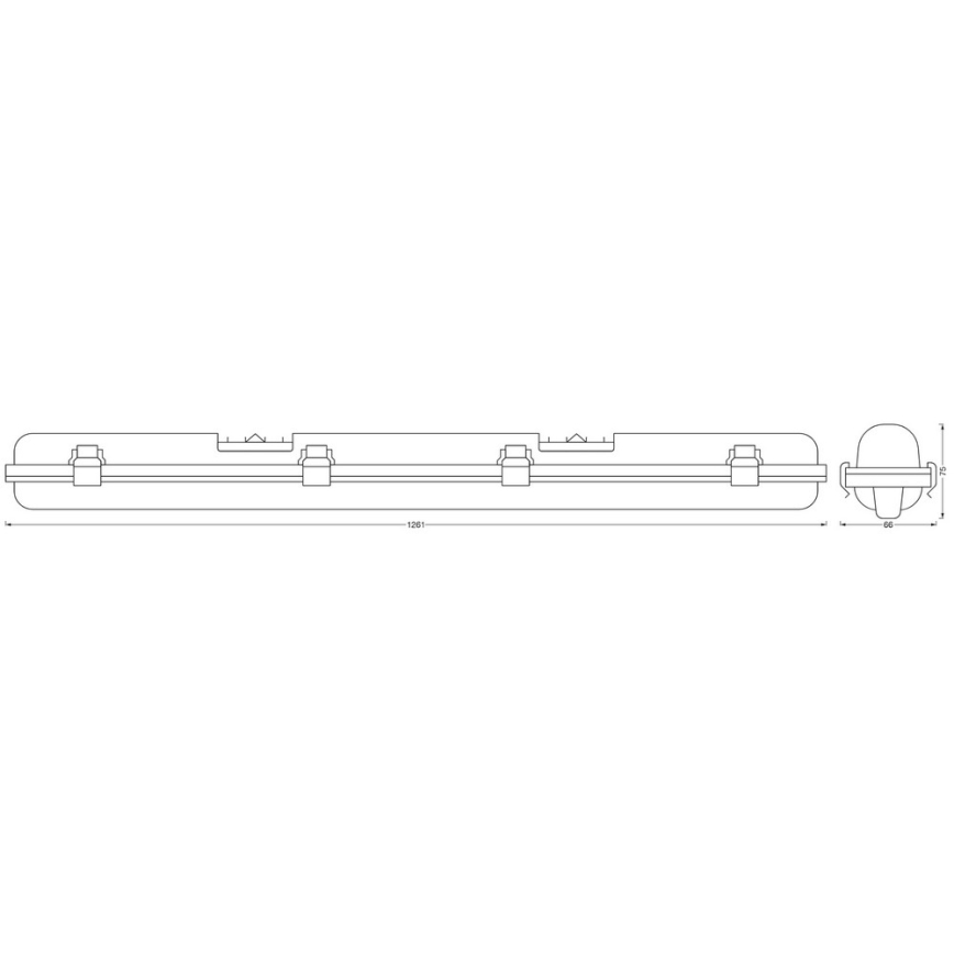 Ledvance - Iluminação industrial LED com regulação SUBMARINE G13/18W/230V 2700-6500K Wi-Fi IP65