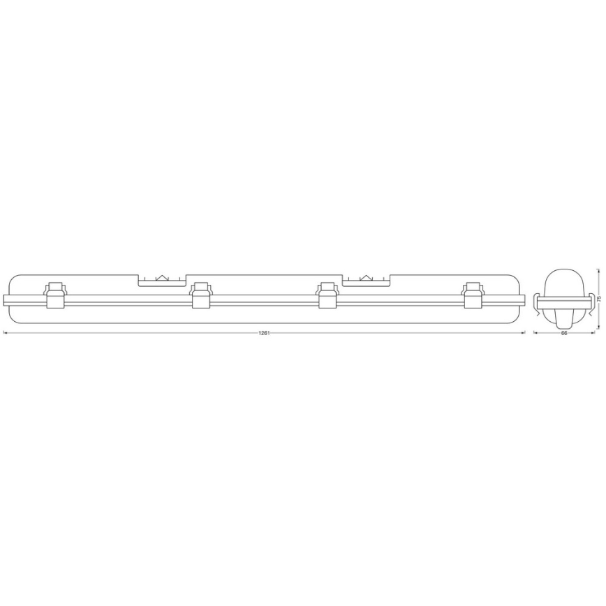 Ledvance - Iluminação industrial LED com sensor SUBMARINE 1xG13/16W/230V IP65