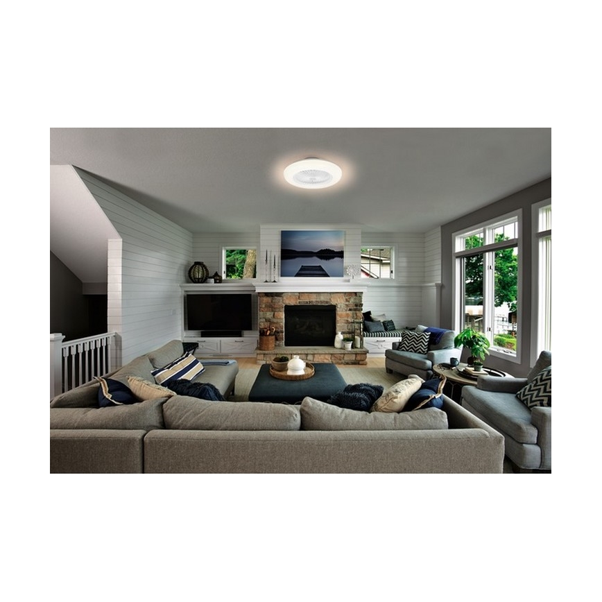 Ledvance - Iluminação LED com regulação e ventoinha SMART+ LED/35W/230V Wi-Fi 3000-6500K + controlo remoto