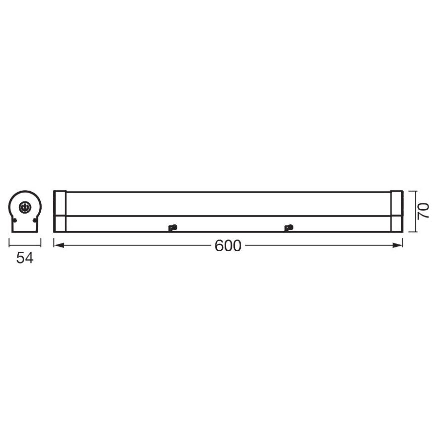 Ledvance - Iluminação LED táctil regulável para espelhos ORBIS TUBE LED/12W/230V 60 cm 3000/4000K IP44