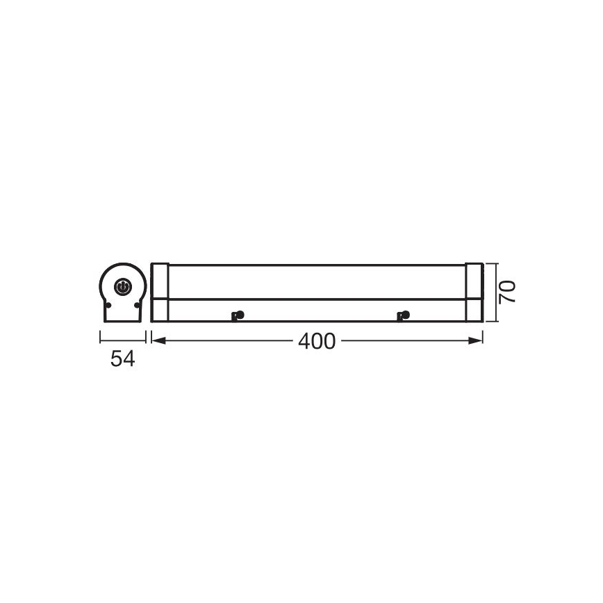 Ledvance - Iluminação LED táctil regulável para espelhos ORBIS TUBE LED/9W/230V 40 cm 3000/4000K IP44