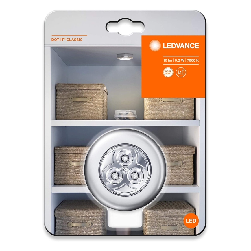 Ledvance - LED Iluminação táctil de orientação DOT-IT LED/0,2W/3xAAA