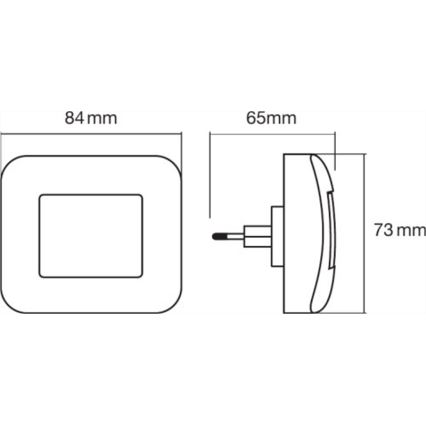 Ledvance - Iluminação noturna LED com sensor LUNETTA LED/0,2W/230V 3000K