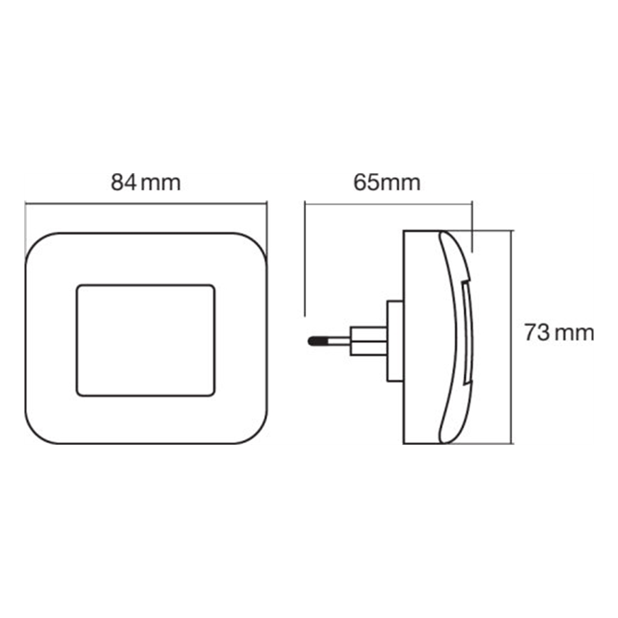 Ledvance - Iluminação noturna LED com sensor LUNETTA LED/0,2W/230V 3000K