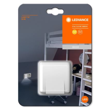 Ledvance - Iluminação noturna LED com sensor LUNETTA LED/0,3W/230V 3000K
