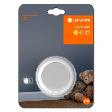 Ledvance - Iluminação noturna LED com sensor LUNETTA LED/0,3W/230V 3000K