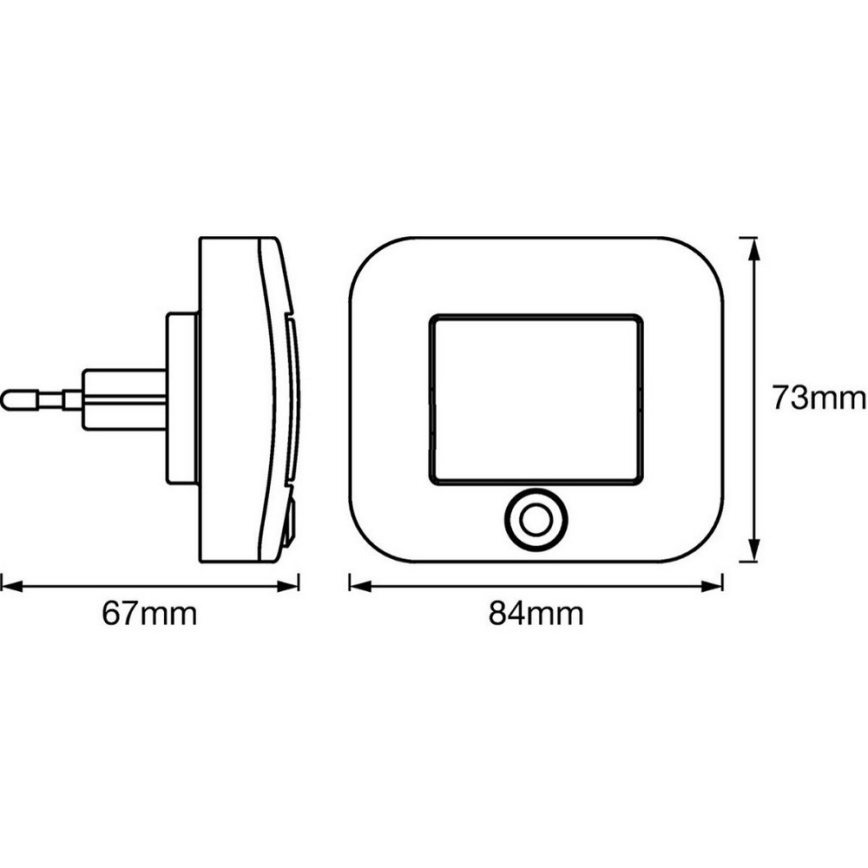 Ledvance - Iluminação noturna LED com sensor LUNETTA LED/0,7W/230V 3000K