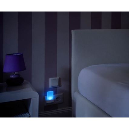 Ledvance - Iluminação noturna LED RGB com sensor LUNETTA LED/0,28W/230V