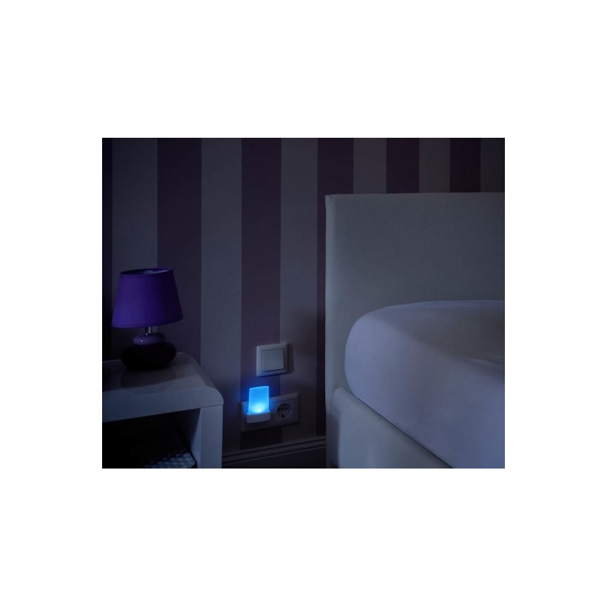 Ledvance - Iluminação noturna LED RGB com sensor LUNETTA LED/0,28W/230V