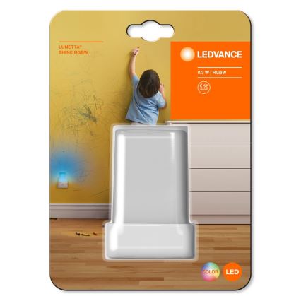 Ledvance - Iluminação noturna LED RGB com sensor LUNETTA LED/0,28W/230V
