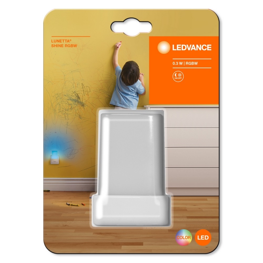 Ledvance - Iluminação noturna LED RGB com sensor LUNETTA LED/0,28W/230V