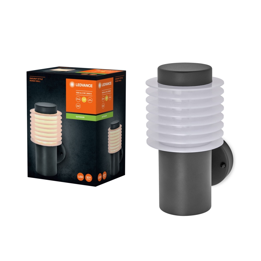 Ledvance - Iluminação para parede exterior LED RONDO LED/9W/230V IP44 antracite