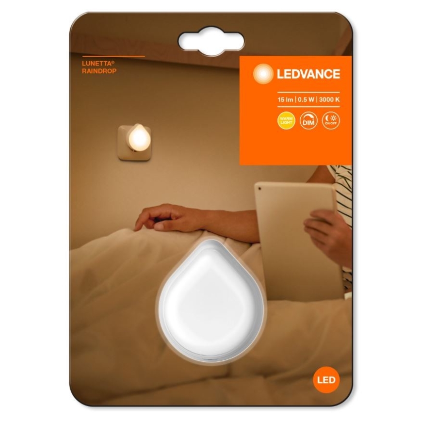 Ledvance - Iluminação por tomada de orientação LED regulável LUNETTA LED/0,5W/230V