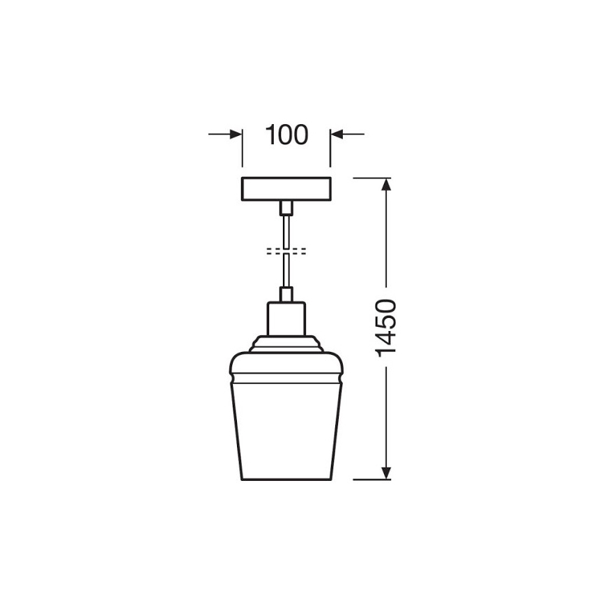 Ledvance - Iluminação suspensa JAR 1xE27/40W/230V laranja