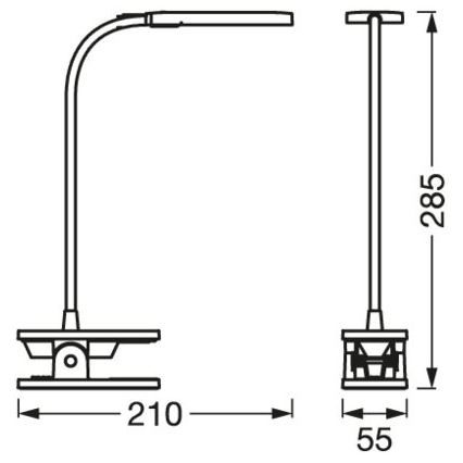 Ledvance - Lâmpada de mesa tátil LED regulável PANAN LED/5,2W/5V 1200 mAh