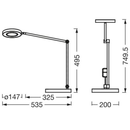Ledvance - Candeeiro de mesa táctil LED com regulação SUN@HOME LED/20W/230V 2200-5000K CRI 95 Wi-Fi