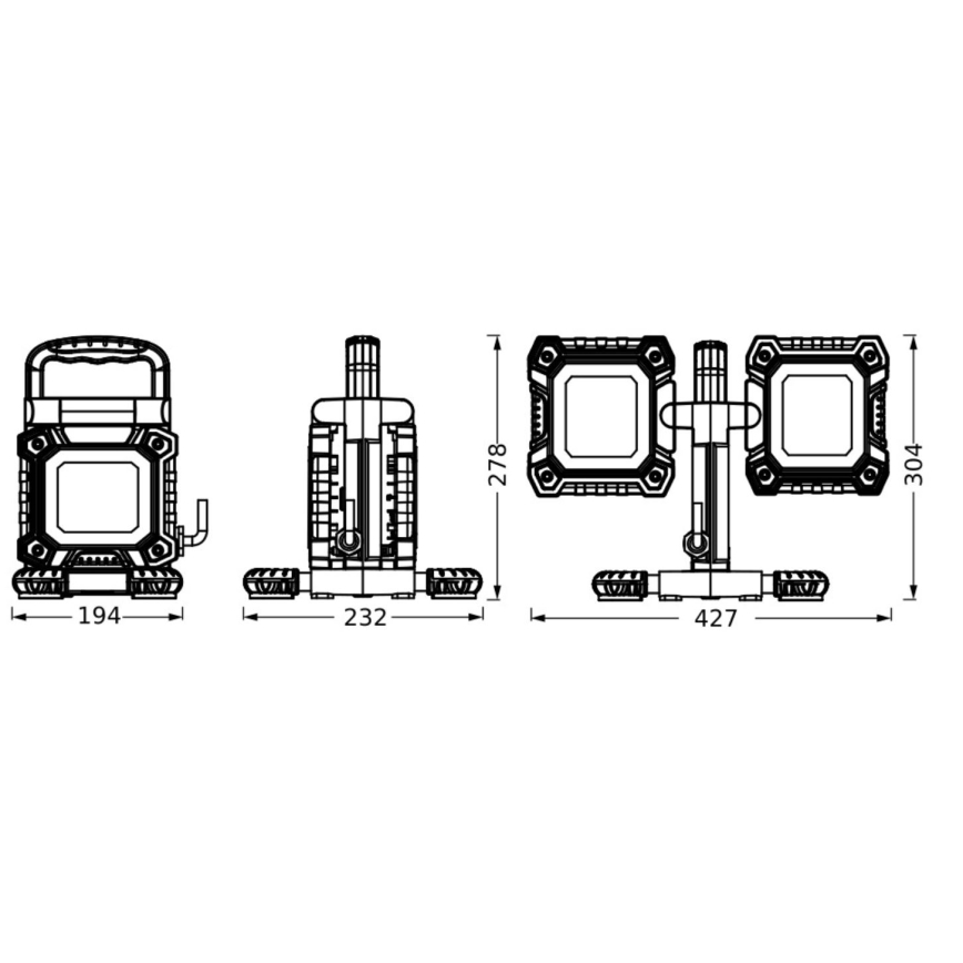 Ledvance - LED Iluminação de trabalho WORKLIGHT FLEX 2xLED/30W/230V IP65