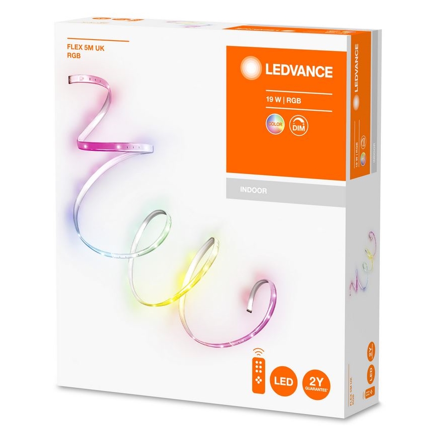 Ledvance - LED RGB Tira com regulação FLEX 5m LED/19W/230V + controlo remoto