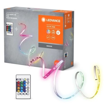 Ledvance - LED RGB Tira com regulação FLEX AUDIO 3m LED/12,5W/230V + controlo remoto