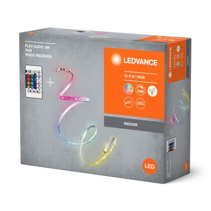 Ledvance - LED RGB Tira com regulação FLEX AUDIO 3m LED/12,5W/230V + controlo remoto