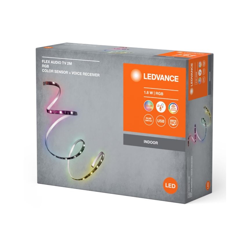 Ledvance - LED RGB Tira com regulação para TV com sensor FLEX AUDIO 2m LED/1,8W/5V