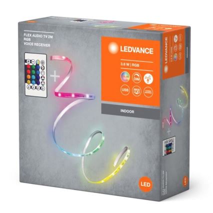 Ledvance - LED RGB Tira com regulação para TV FLEX AUDIO 2m LED/3,6W/5V + controlo remoto