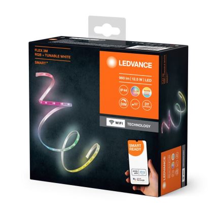 Ledvance - LED RGB+TW Regulação exterior tira FLEX 3m LED/12,5W/230V 2700-6500K IP44 Wi-Fi