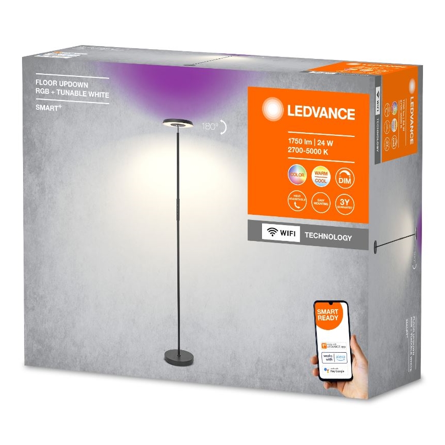 Ledvance - LED RGBW Candeeiro de chão com regulação SMART+ FLOOR LED/13,5W/230V 2700-5000K Wi-Fi