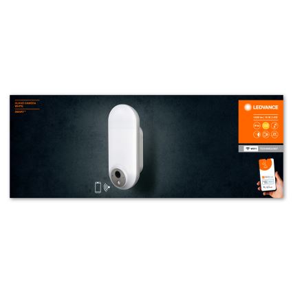 Ledvance - LED RGBW Regulação iluminação de parede exterior com sensor e câmara SMART+ LED/15W/230V Wi-Fi IP44