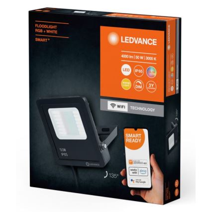 Ledvance - LED RGBW Regulação exterior holofote SMART+ FLOODLIGHT LED/50W/230V IP65 Wi-Fi