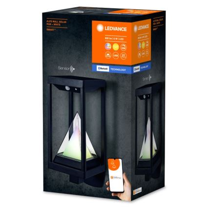 Ledvance - LED RGBW Iluminação de parede solar com regulação e sensor SMART+ ALPS LED/6W/3,7V 3000K IP44