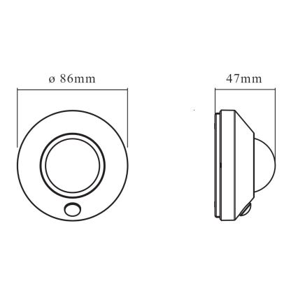 Ledvance - Luminária de orientação LED com sensor NIGHTLUX LED/1,7W/3xAA 4000K
