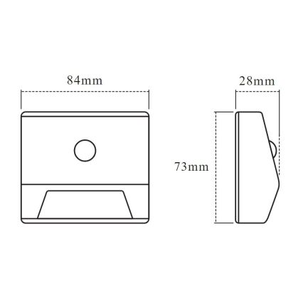 Ledvance - Luz de escadas LED com sensor NIGHTLUX LED/0,25W/3xAAA IP54