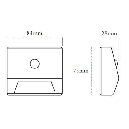 Ledvance - Luz de escadas LED com sensor NIGHTLUX LED/0,25W/4,5V IP54