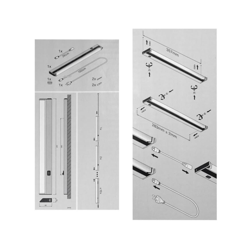 Ledvance - Luz de fundo de armário de cozinha LED TURN LED/6W/230V