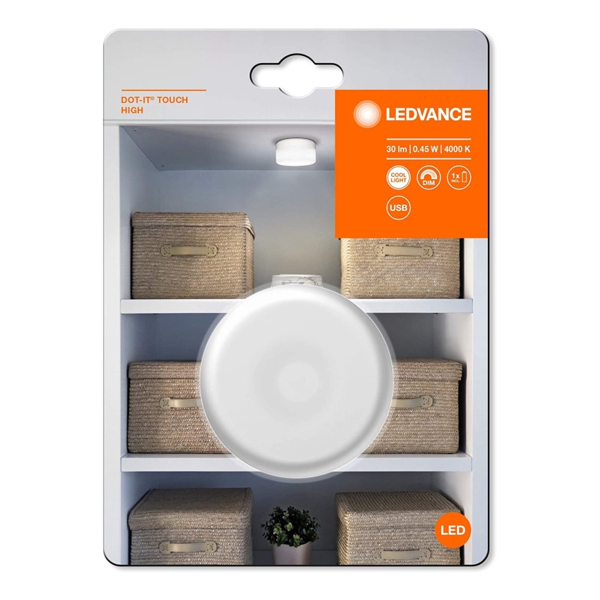 Ledvance - Luz de orientação LED regulável DOT-IT LED/0,45W/5V 500 mAh