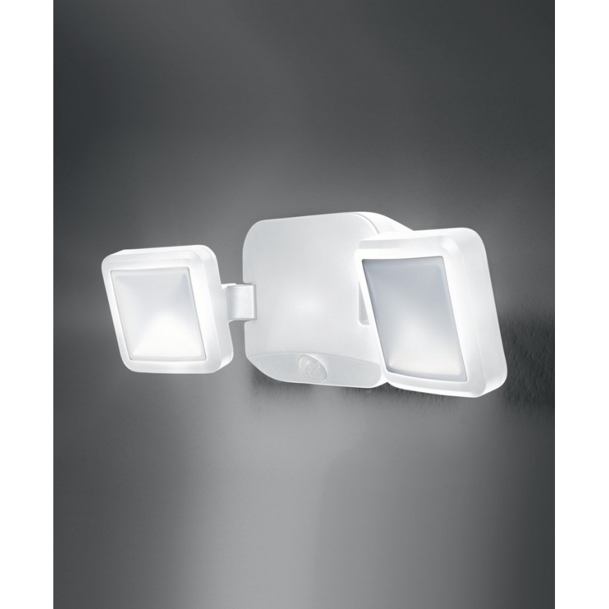 Ledvance - Luz de parede LED de exterior com sensor BATTERY 2xLED/10W/6V IP54