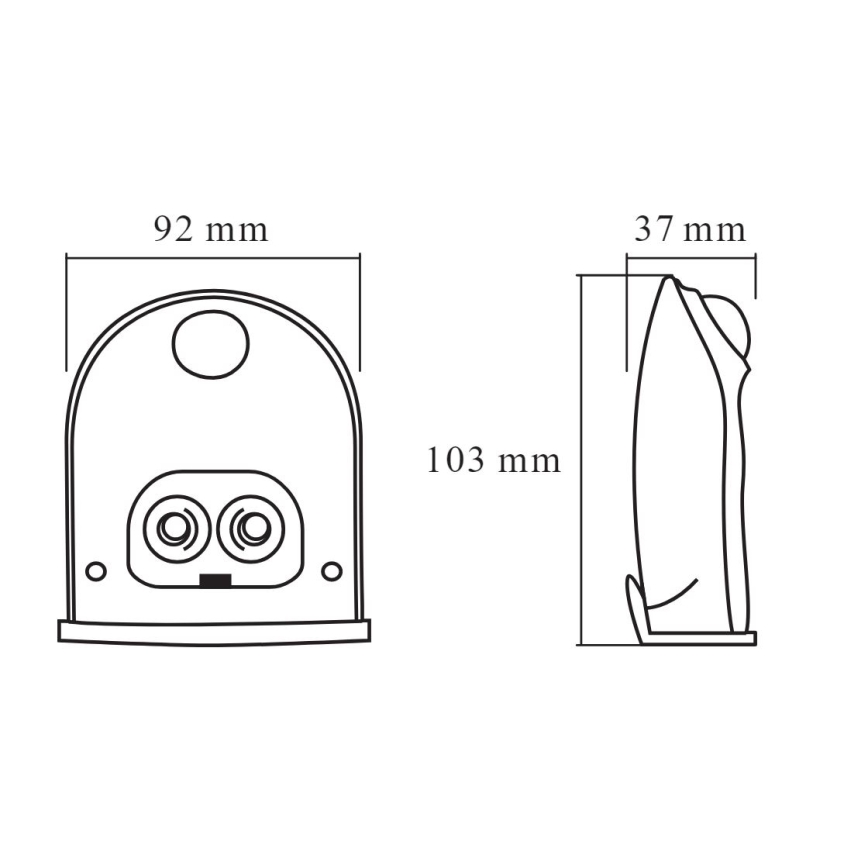 Ledvance - Luz de parede LED de exterior com sensor DOORLED LED/1W/4,5V IP54