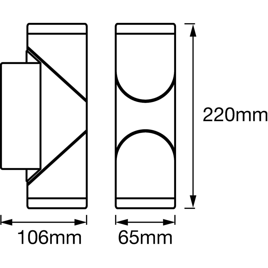 Ledvance - Luz de parede LED de exterior ENDURA 2xLED/13W/230V IP44