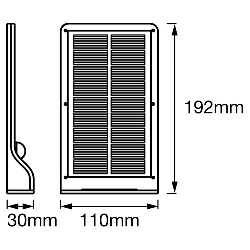 Ledvance - Luz de parede solar com sensor LED DOORLED LED/3W/3,3V IP44