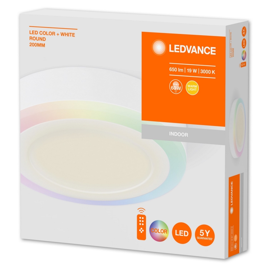 Ledvance - Luz de teto de inundação RGB LED LED/19W/230V + RC