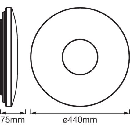 Ledvance - Luz de teto LED com um sensor SPARKLEDOT LED/32W/230V