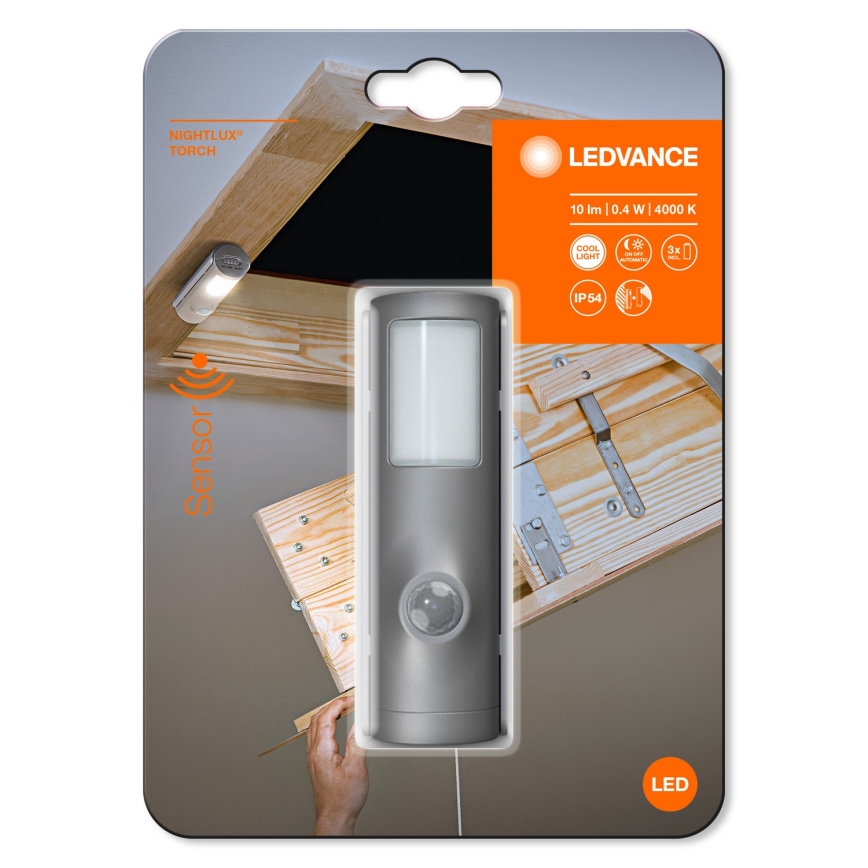 Ledvance - Luz noturna com sensor LED NIGHTLUX LED/0,35W/3xAAA IP54