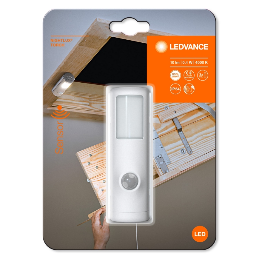 Ledvance - Luz noturna com sensor LED NIGHTLUX LED/0,35W/3xAAA IP54