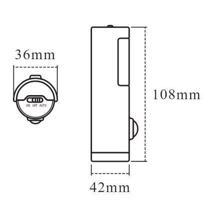 Ledvance - Luz noturna com sensor LED NIGHTLUX LED/0,35W/3xAAA IP54