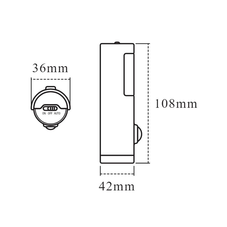 Ledvance - Luz noturna com sensor LED NIGHTLUX LED/0,35W/3xAAA IP54