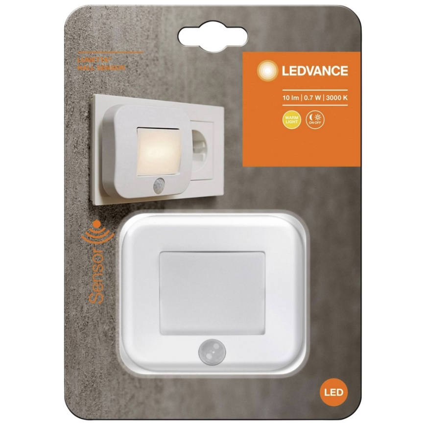 Ledvance - Luz Noturna LED com Sensor LUNETTA LED/0,7W/230V 3000K