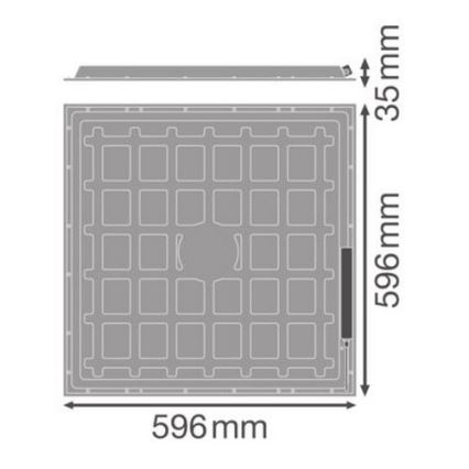 Ledvance - Painel embutido LED ESSENTIAL LED/36W/230V 6500K