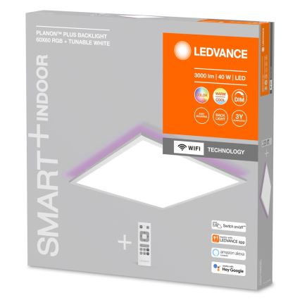 Ledvance - Painel LED RGBW com regulação SMART+ PLANON LED/40W/230V 3000-6500K Wi-Fi + controlo remoto