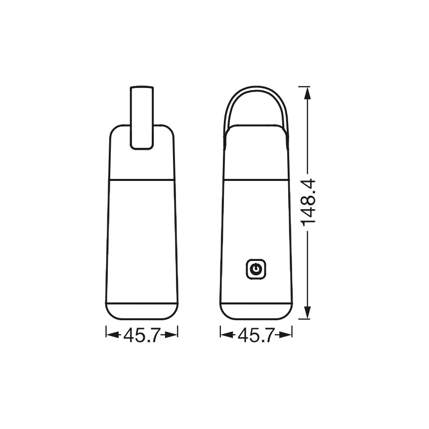 Ledvance - Power bank LED com função lanterna MOBILE LED/0,5W/5V 1800mAh 2xUSB